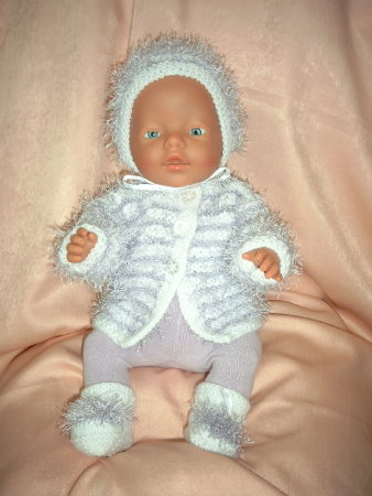 Baby Born Annabell Puppen Strick Schuhe Lila 6,5 cm